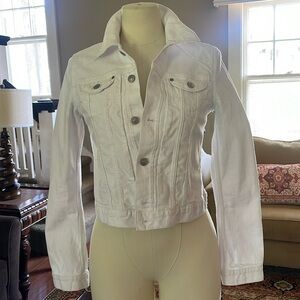 JEANS JACKET H & M White sz Med